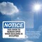 Signmission This Door To Remain Open When Building Is Occupied, 7 in W x Rectangle, Vinyl Decal OS-2PACK-NS-D-57-L-18603 - alternate 6